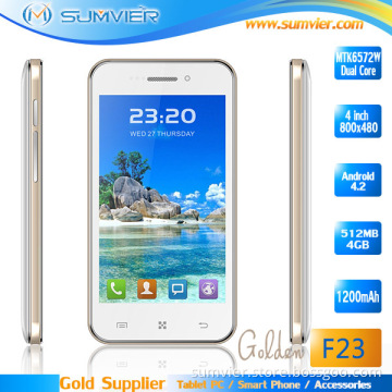 4 Inch Mtk6572 Dual Core 3G WCDMA 850/2100 Cell Phone (F23)
